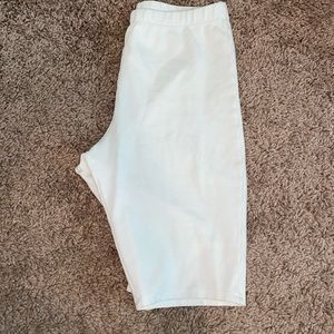 White Biker Shorts/Leggings